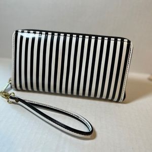 Res Ipsa Wristlet/Wallet Black and White Stripe
